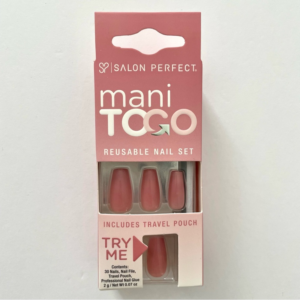 New Salon Perfect Mani To Go Reusable Nail Set - 30 Nails